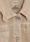 Mayoral Girls Cropped Denim Jacket, Sand