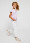 Mayoral Kid Girl Straight Twill Cropped Trousers, White