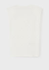 Mayoral Girl Padded Shoulder Vest, Off White