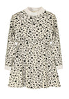 Mayoral Older Girl Heart Print Long Sleeve Dress, Cream