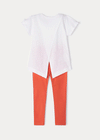 Mayoral Girls Palm Tree T-Shirt and Legging Set, Naranja