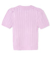 Mayoral Girl Short Sleeve Knit Polo, Lilac