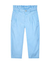 Mayoral Girls Slouchy High Waisted Trousers, Sky Blue