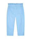 Mayoral Girls Slouchy High Waisted Trousers, Sky Blue