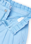Mayoral Girls Slouchy High Waisted Trousers, Sky Blue
