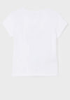 Mayoral Girls Graphic Short Sleeve T-shirt, White