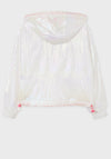 Mayoral Girls Holographic Design Windbreaker, White