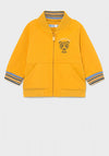 Mayoral Baby Boys Tiger Motif Jersey Jacket, Mustard