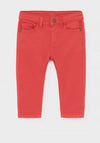 Mayoral Baby Boys Slim Twill Jeans, Red