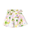 Mayoral Kid Girl Patterned Short With Bow, Pink Multi