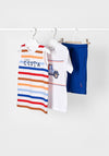 Mayoral Boys 2 T-Shirt & Shorts Set, White Multi