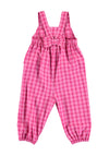 Mayoral Girls Chequered Dungarees, Pink