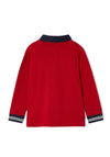 Mayoral Boys Long Sleeve Polo, Red