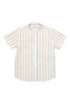 Mayoral Boy Stripe Short Sleeve Shirt, Mango