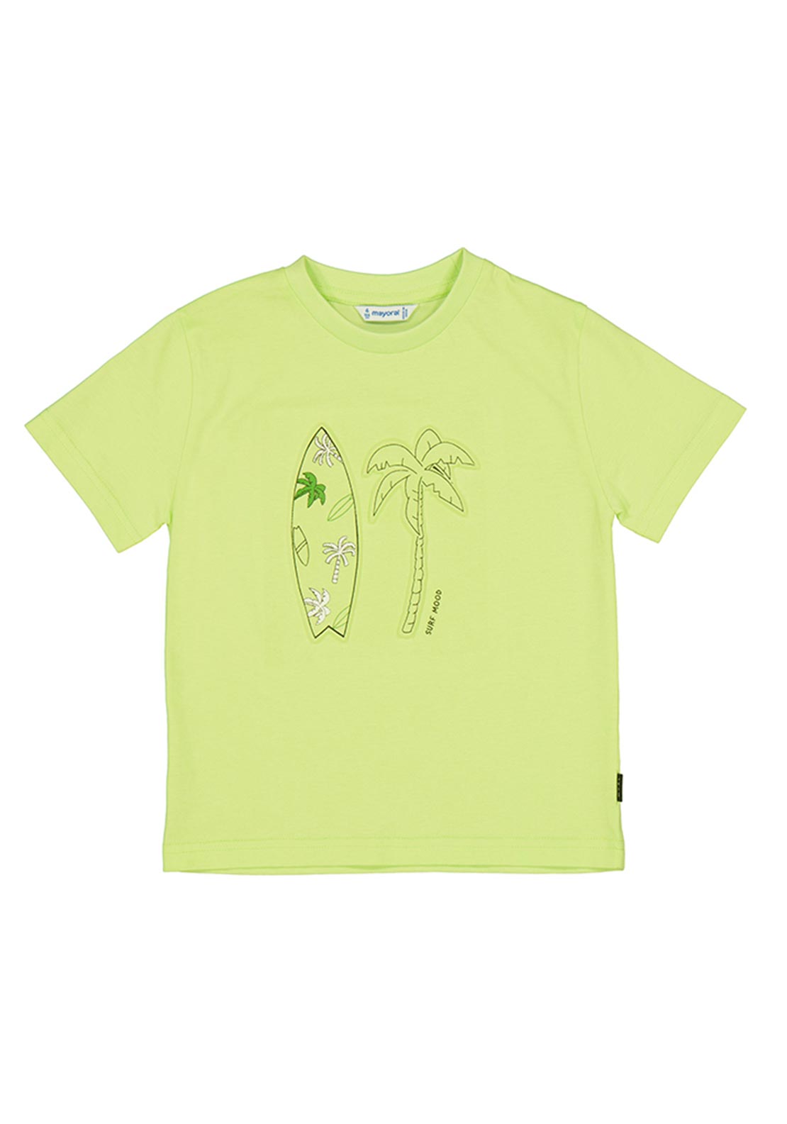 Mayoral Boy Short Sleeve Surf Mood Tee, Lime Green