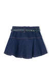 Mayoral Girls Denim Skirt with Belt Purse, Blue