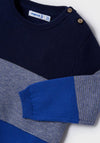 Mayoral Baby Boy Stripe Sweater, Navy Blue