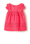 Mayoral Baby Girl Perforated Print Dress, Pink