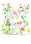 Mayoral Baby Girls Ruffle Blouse, Green Multi
