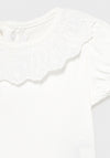 Mayoral Baby Girls Ruffle Neck Bodysuit, White