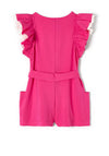 Mayoral Girls Ruffled Playsuit, Pink