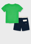 Mayoral Boys DJ Print Two Piece Set, Green & Navy
