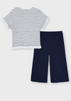 Mayoral Girls Top & Trousers Set, Black & White