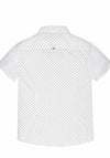 Mayoral Boys Printed Short Sleeve Shirt, White