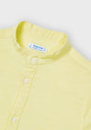 Mayoral Boys Grandad Collar Shirt, Yellow
