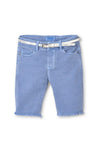Mayoral Girls Shorts and Belt Set, Blue