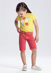 Mayoral Girls Belt and Short Set, Coral