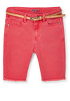 Mayoral Girls Belt and Short Set, Coral
