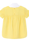 Mayoral Girls Layered Button Back Top, Yellow