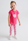 Mayoral Girls Tee & Leggings Set, Pink