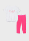 Mayoral Girls T-Shirt and Leggings Set, Pink