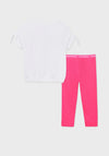 Mayoral Girls T-Shirt and Leggings Set, Pink