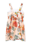 Mayoral Girls Tropical Strap Dress, Peach Multi