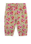 Mayoral Baby Girls Flower Print Trousers, Green