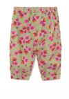 Mayoral Baby Girls Flower Print Trousers, Green