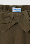 Mayoral Girls Loose Fit Cargo Trousers, Khaki