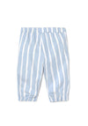 Mayoral Baby Girls Fluid Stripe Trousers, Light Blue