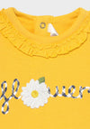 Mayoral Baby Girls Long Sleeve T-Shirt Twin Pack, Yellow