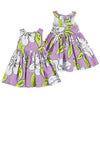 Mayoral Girls Floral Princess Dress, Purple Multi