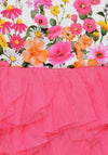 Mayoral Girls Floral Tulle Dress, Pink
