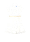 Mayoral Girls Embroidered Tulle Dress, White