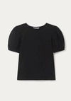Mayoral Older Girl Pattern Sleeve T-Shirt, Black