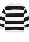 Mayoral Boys Nautical Striped Sweatshirt, Navy & Cream