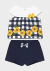 Mayoral Baby Girls 4 Piece Outfit Set, Navy