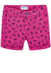 Mayoral Boys Leaf Print Chino Shorts, Pink
