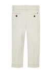 Mayoral Boys Tailored Linen Chino Trousers, Taupe